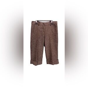 Vintage Astuces Brown Tweed Capri Pants Size 2